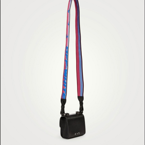 OFF-WHITE Authentic Binder 11 Black Leather Crossbody Bag - Picture 2 of 4